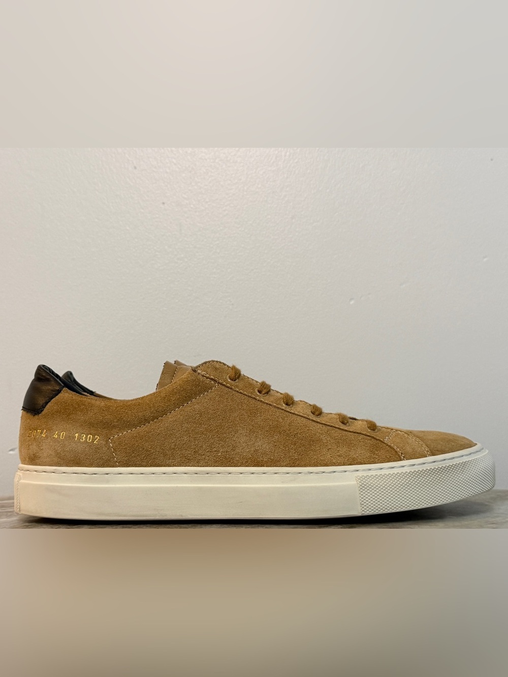 COMMON PROJECTS ORIGINAL ACHILLES LOW TAN SUEDE 7  EU 40 MINIMALIST $500 ITALY